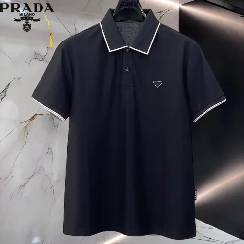 Wholesale Prada T-Shirts Short Sleeved For Men #1452365 $48.00 USD, Wholesale Quality Replica Prada T-Shirts