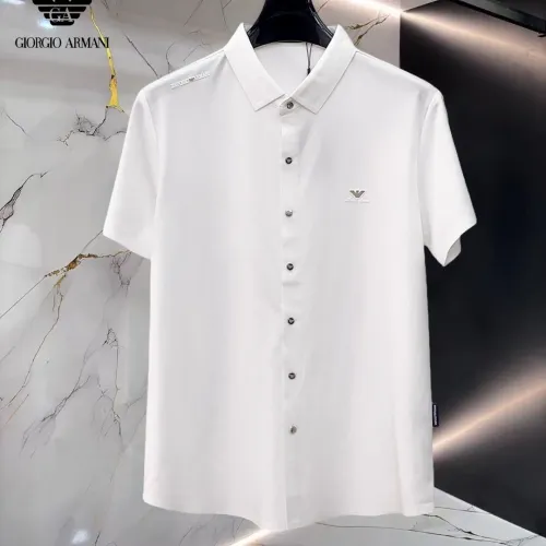 Wholesale Armani Shirts Short Sleeved For Men #1452494 $52.00 USD, Wholesale Quality Replica Armani Shirts