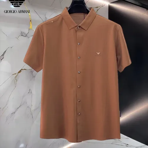 Wholesale Armani Shirts Short Sleeved For Men #1452495 $52.00 USD, Wholesale Quality Replica Armani Shirts