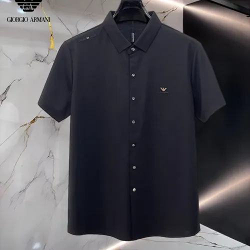 Wholesale Armani Shirts Short Sleeved For Men #1452497 $52.00 USD, Wholesale Quality Replica Armani Shirts