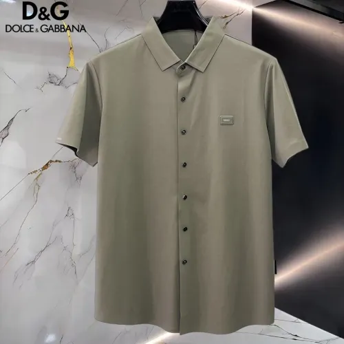 Wholesale Dolce &amp; Gabbana D&amp;G Shirts Short Sleeved For Men #1452499 $52.00 USD, Wholesale Quality Replica Dolce &amp; Gabbana D&amp;G Shirts