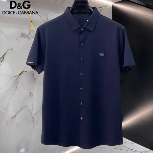 Wholesale Dolce &amp; Gabbana D&amp;G Shirts Short Sleeved For Men #1452500 $52.00 USD, Wholesale Quality Replica Dolce &amp; Gabbana D&amp;G Shirts