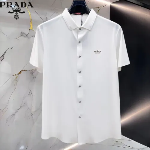 Wholesale Prada Shirts Short Sleeved For Men #1452514 $52.00 USD, Wholesale Quality Replica Prada Shirts