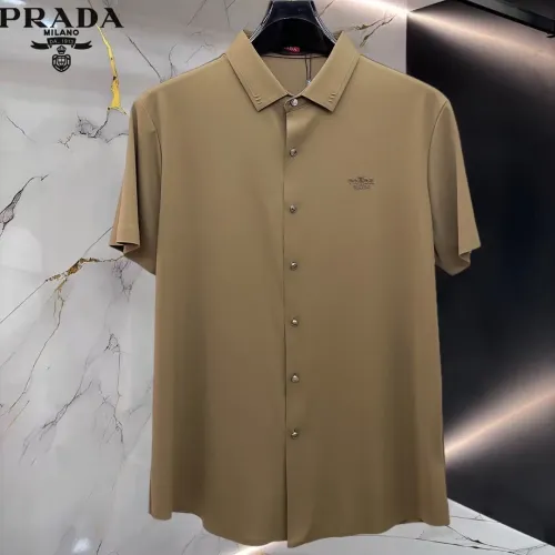 Wholesale Prada Shirts Short Sleeved For Men #1452515 $52.00 USD, Wholesale Quality Replica Prada Shirts