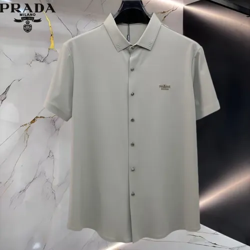 Wholesale Prada Shirts Short Sleeved For Men #1452516 $52.00 USD, Wholesale Quality Replica Prada Shirts