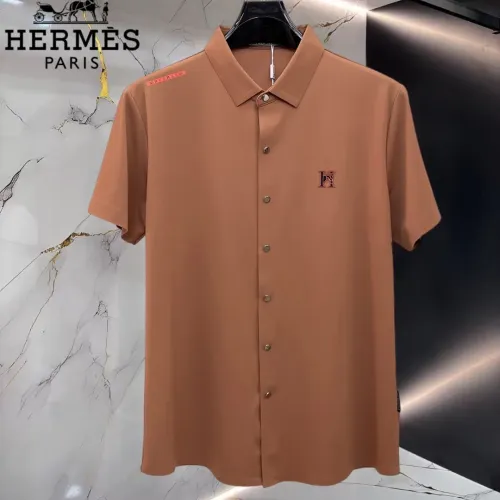 Wholesale Hermes Shirts Short Sleeved For Men #1452519 $52.00 USD, Wholesale Quality Replica Hermes Shirts