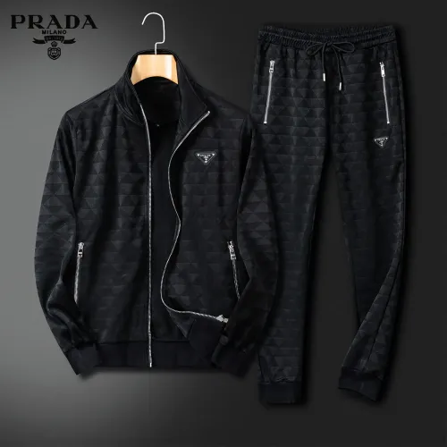 Wholesale Prada Tracksuits Long Sleeved For Men #1452530 $92.00 USD, Wholesale Quality Replica Prada Tracksuits
