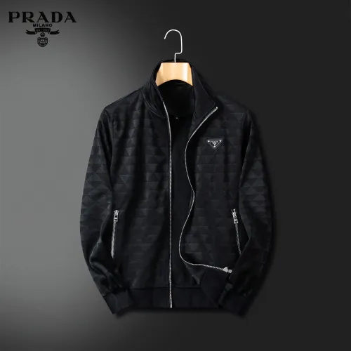 Replica Prada Tracksuits Long Sleeved For Men #1452530 $92.00 USD for Wholesale