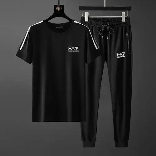 Wholesale Armani Tracksuits Short Sleeved For Men #1452537 $68.00 USD, Wholesale Quality Replica Armani Tracksuits