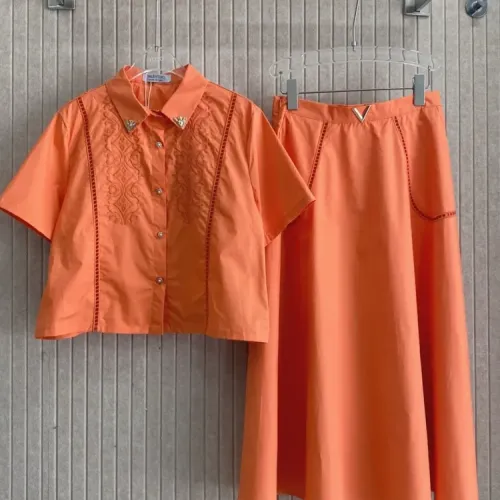 Wholesale Valentino Tracksuits Short Sleeved For Women #1452543 $92.00 USD, Wholesale Quality Replica Valentino Tracksuits