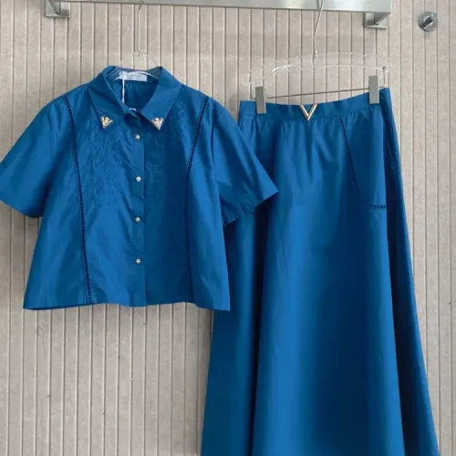 Wholesale Valentino Tracksuits Short Sleeved For Women #1452544 $92.00 USD, Wholesale Quality Replica Valentino Tracksuits