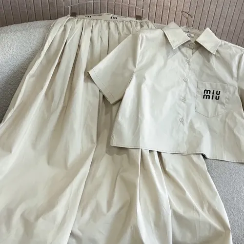 Replica MIU MIU Tracksuits Short Sleeved For Women #1452547 $80.00 USD for Wholesale