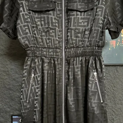 Replica Fendi Dresses Short Sleeved For Women #1452572 $92.00 USD for Wholesale