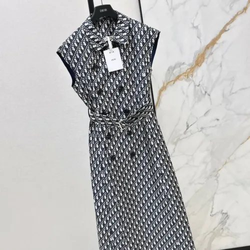 Replica Christian Dior Dresses Sleeveless For Women #1452577 $96.00 USD for Wholesale