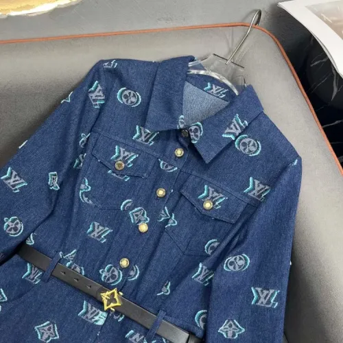 Replica Louis Vuitton LV Dresses Long Sleeved For Women #1452727 $88.00 USD for Wholesale