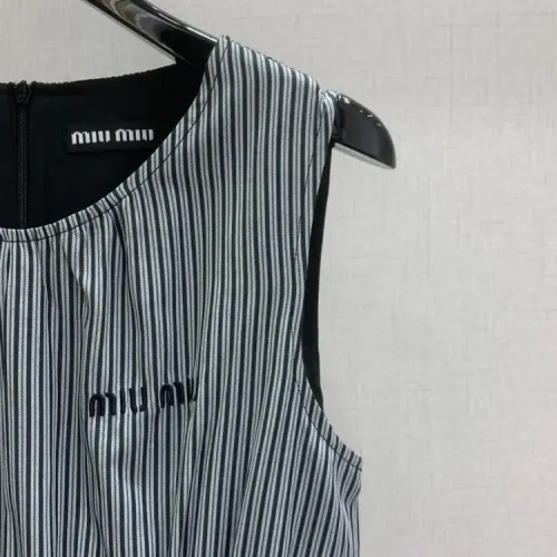 Replica MIU MIU Dresses Sleeveless For Women #1452745 $80.00 USD for Wholesale