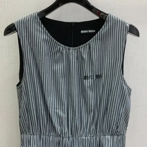 Replica MIU MIU Dresses Sleeveless For Women #1452745 $80.00 USD for Wholesale