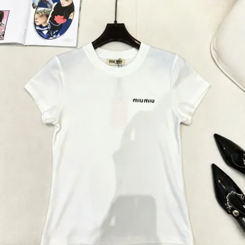 Wholesale MIU MIU T-Shirts Short Sleeved For Women #1452815 $60.00 USD, Wholesale Quality Replica MIU MIU T-Shirts
