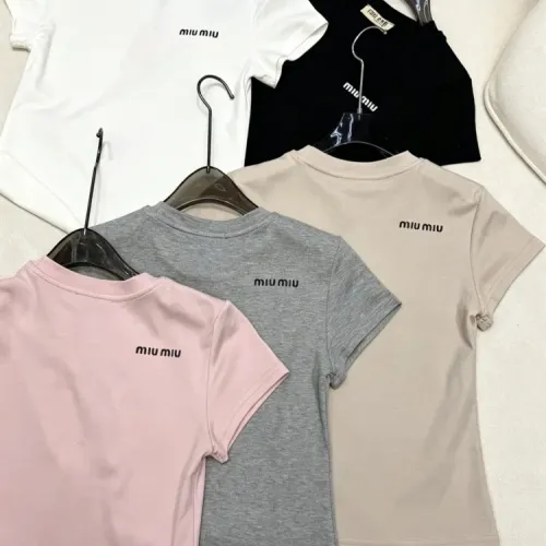 Replica MIU MIU T-Shirts Short Sleeved For Women #1452815 $60.00 USD for Wholesale