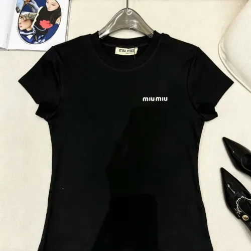 Wholesale MIU MIU T-Shirts Short Sleeved For Women #1452816 $60.00 USD, Wholesale Quality Replica MIU MIU T-Shirts