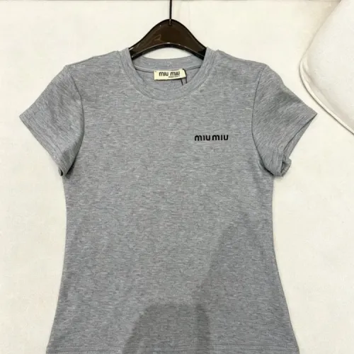 Wholesale MIU MIU T-Shirts Short Sleeved For Women #1452817 $60.00 USD, Wholesale Quality Replica MIU MIU T-Shirts