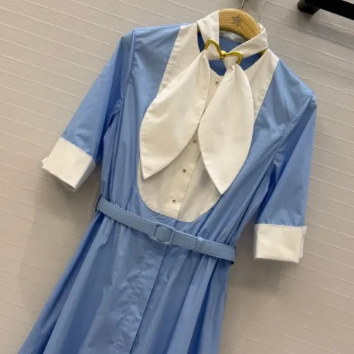 Replica Christian Dior Dresses Short Sleeved For Women #1453005 $150.00 USD for Wholesale