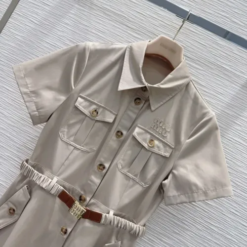 Replica MIU MIU Dresses Short Sleeved For Women #1453056 $145.00 USD for Wholesale