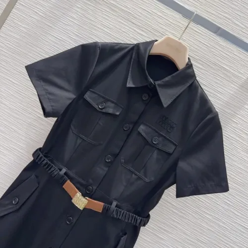 Replica MIU MIU Dresses Short Sleeved For Women #1453059 $145.00 USD for Wholesale