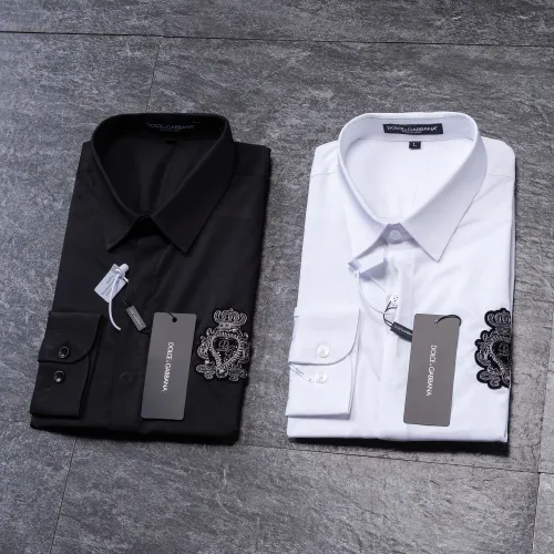 Replica Dolce & Gabbana D&G Shirts Long Sleeved For Men #1453099 $40.00 USD for Wholesale
