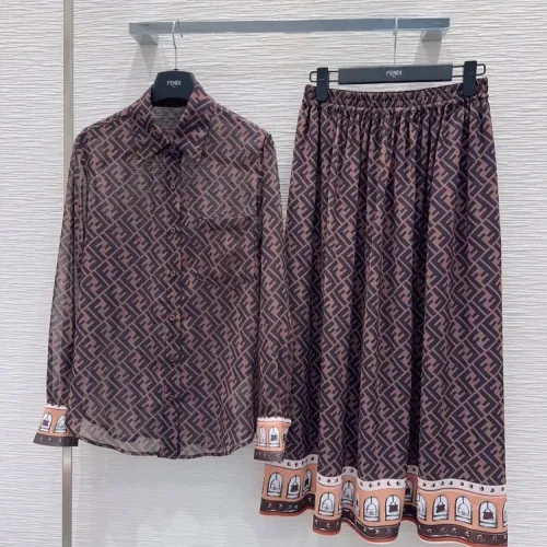 Wholesale Fendi Tracksuits Long Sleeved For Women #1453141 $80.00 USD, Wholesale Quality Replica Fendi Tracksuits