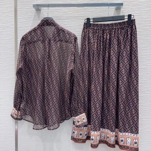 Replica Fendi Tracksuits Long Sleeved For Women #1453141 $80.00 USD for Wholesale