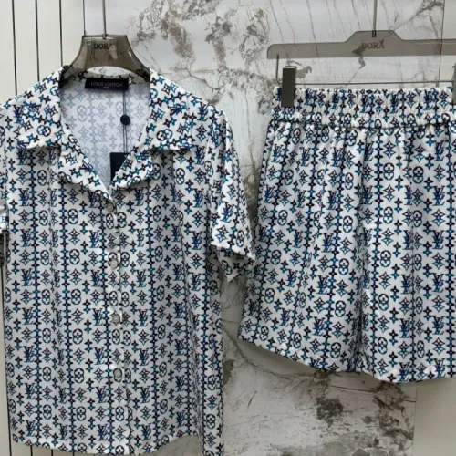 Replica Louis Vuitton LV Pajamas Short Sleeved For Women #1453144 $76.00 USD for Wholesale