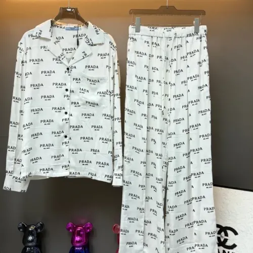 Wholesale Prada Pajamas Long Sleeved For Women #1453157 $92.00 USD, Wholesale Quality Replica Prada Tracksuits