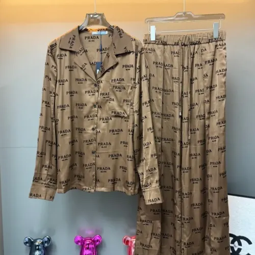 Wholesale Prada Pajamas Long Sleeved For Women #1453159 $92.00 USD, Wholesale Quality Replica Prada Tracksuits