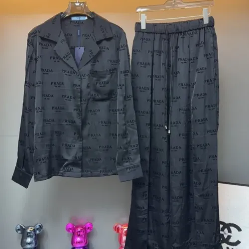 Wholesale Prada Pajamas Long Sleeved For Women #1453160 $92.00 USD, Wholesale Quality Replica Prada Tracksuits
