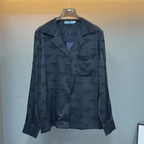 Replica Prada Pajamas Long Sleeved For Women #1453160 $92.00 USD for Wholesale