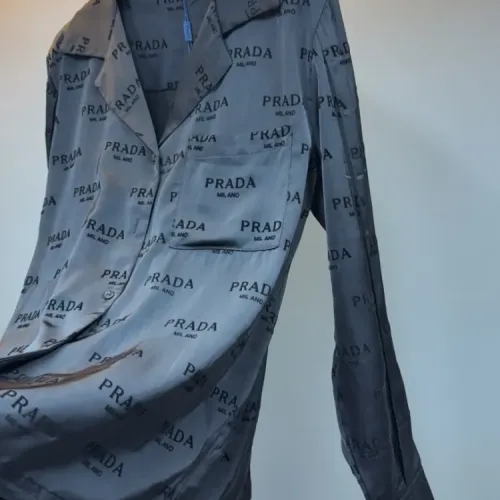 Replica Prada Pajamas Long Sleeved For Women #1453160 $92.00 USD for Wholesale
