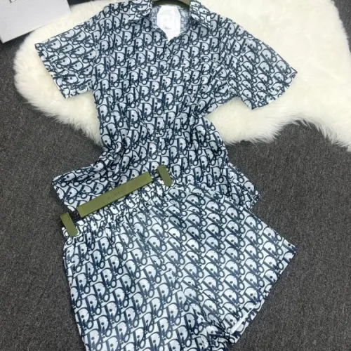 Replica Christian Dior Pajamas Short Sleeved For Women #1453191 $76.00 USD for Wholesale