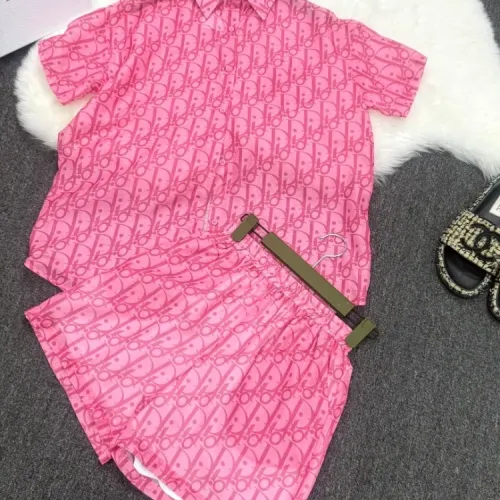 Replica Christian Dior Pajamas Short Sleeved For Women #1453193 $76.00 USD for Wholesale