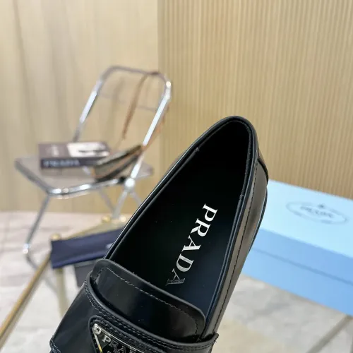 Replica Prada Leather Shoes For Women #1453198 $100.00 USD for Wholesale
