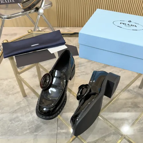 Replica Prada Leather Shoes For Women #1453199 $100.00 USD for Wholesale