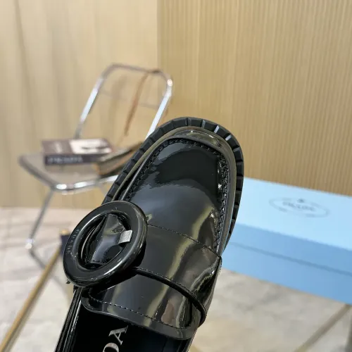 Replica Prada Leather Shoes For Women #1453199 $100.00 USD for Wholesale