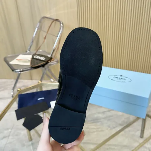 Replica Prada Leather Shoes For Women #1453203 $105.00 USD for Wholesale