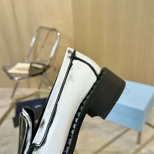 Replica Prada Leather Shoes For Women #1453208 $105.00 USD for Wholesale