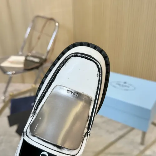 Replica Prada Leather Shoes For Women #1453208 $105.00 USD for Wholesale