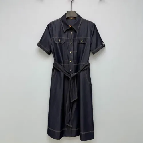 Wholesale Burberry Dresses Short Sleeved For Women #1453212 $130.00 USD, Wholesale Quality Replica Burberry Dresses