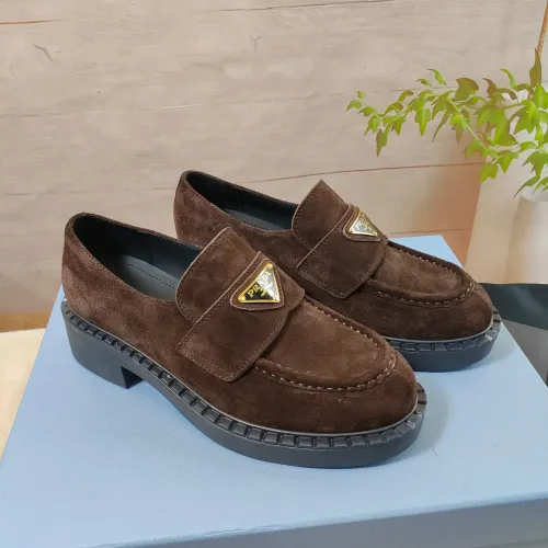 Wholesale Prada Leather Shoes For Men #1453223 $98.00 USD, Wholesale Quality Replica Prada Leather Shoes