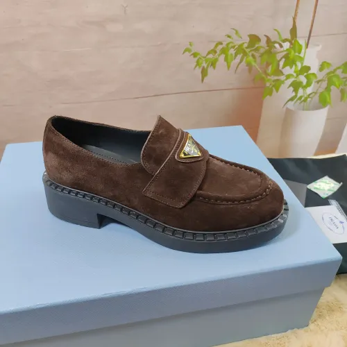 Replica Prada Leather Shoes For Men #1453223 $98.00 USD for Wholesale
