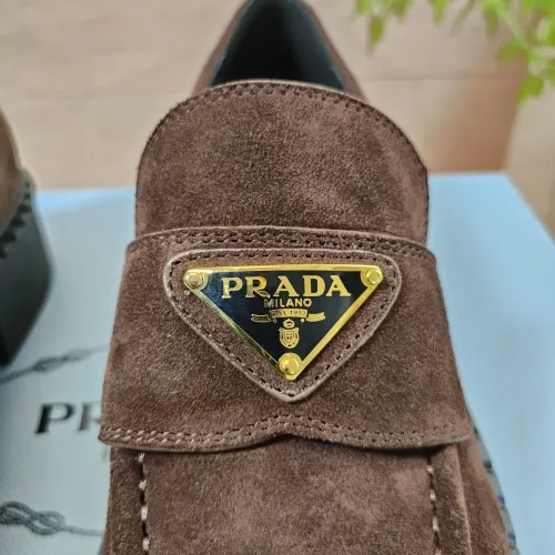 Replica Prada Leather Shoes For Men #1453223 $98.00 USD for Wholesale