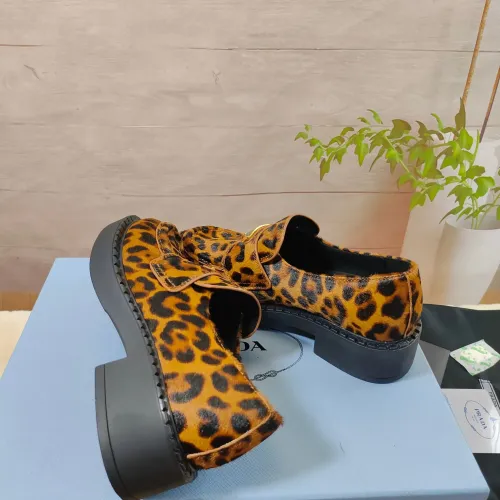Replica Prada Leather Shoes For Women #1453225 $98.00 USD for Wholesale